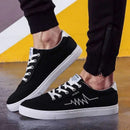 Sapatos de lona casuais masculinos primavera outono na moda calçados únicos es