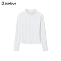 Jcolour Jaqueta Feminina UV Slim para Yoga e Ciclismo com Proteção UV50+