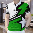 2025 colorido 3d impresso listras padrão camisa polo masculina para homem manga curta camisetas verão esporte lapela topos camisetas de grandes dimensões