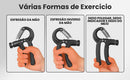Grip Manual Forca Antebraço 5 a 60 KG Ajustavel Treino Dedicado para Dedo e Punho Fortalecimento