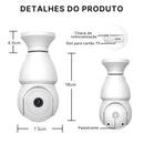 Câmera de rede sem fio com lâmpada E27 Câmera inteligente para casa ao ar livre à prova d'água com áudio bidirecional icsee