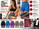 Shorts Femininos de Poliamida Canelada para Academia e Fitness com Zero Transparência e Elasticidade para Treino