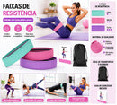Kit de Faixas Elásticas para Glúteos com 3 Níveis de Resistência, Leves e Portáteis para Treino em Casa ou Academia