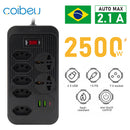 Extensão tomada,Extensão elétrica,Tomada usb,Filtro de linha de tomada,Regua tomadas de energia,Extensao eletrica,110-220V,10A