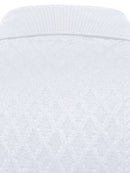 Camisa Polo Masculina Casual Esportiva em Jacquard com Bloco de Cores e Manga Curta com Botões