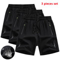 3 peças novos shorts de corrida dos homens ginásio esportes shorts secagem rápida treino treinamento fitness jogging calças curtas homem verão board shorts