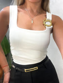 Cropped em Suplex de Alça com Fivela Mayra Ref. 1906